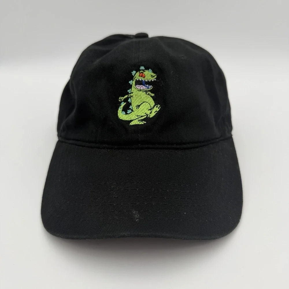Reptar Nickelodeon Rug Rat 90s Cartoon Black Retro Baseball Hat Cap Adult One Sz